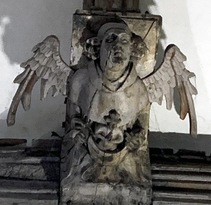 Guardian angel carrying a soul to heaven