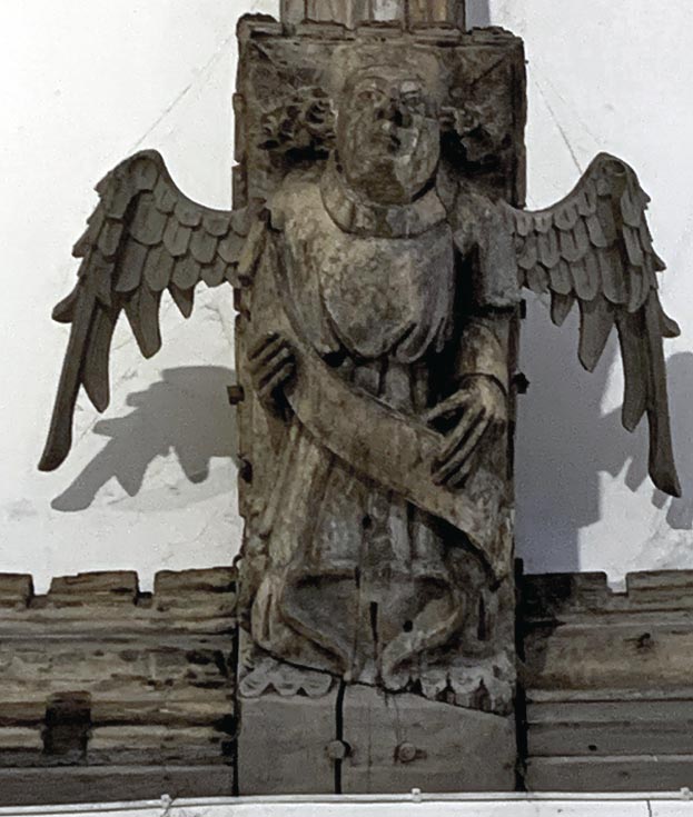 Another Angel holding scroll